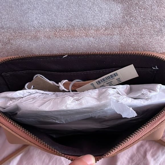 New Madewell Morgan Beige Leather Crossbody Bag - Picture 6 of 9